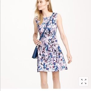 J.Crew Fit & Flare Dress in Watercolor Floral Sz10